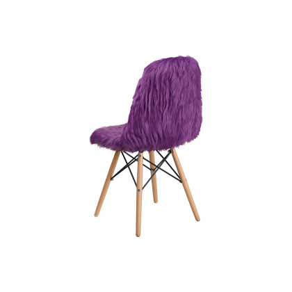 BLNK Calvin Shaggy Dog Accent Chair - Purple