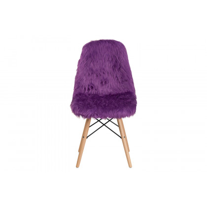 BLNK Calvin Shaggy Dog Accent Chair - Purple