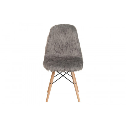 BLNK Calvin Shaggy Dog Accent Chair - Charcoal Gray