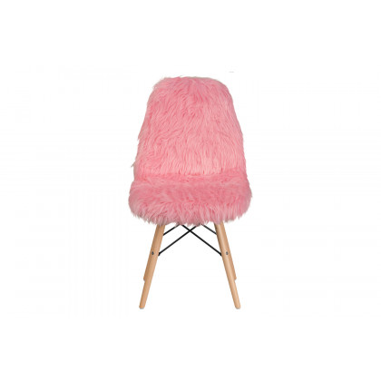 BLNK Calvin Shaggy Dog Accent Chair - Light Pink