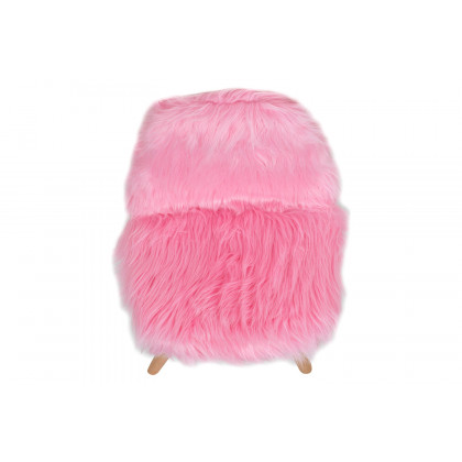 BLNK Cody Shaggy Faux Fur Accent Chair - Light Pink