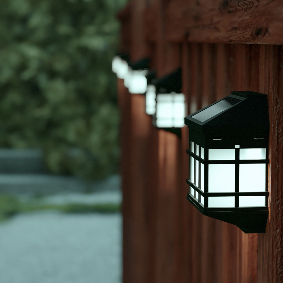 BLNK - Holder Wall Mount LED Solar Lights 6 Pack