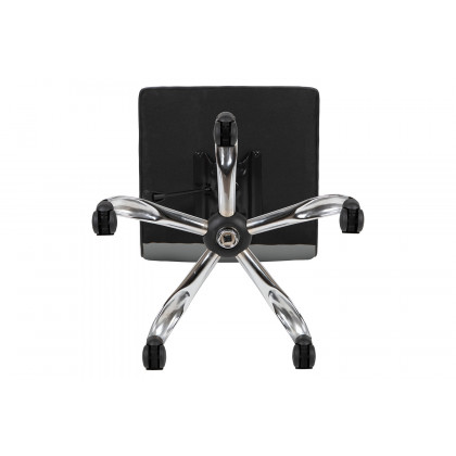 BLNK Alan Low-Back Designer Armless Ribbed Swivel Task Office Chair with Chrome Frame and Base - Light Gray