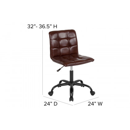 BLNK Sorrento LeatherSoft Home and Office Task Chair - Brown