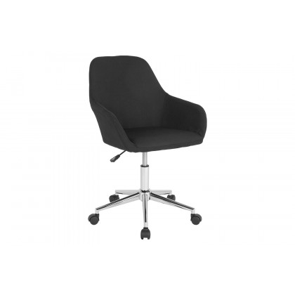 BLNK Cortana Fabric Home and Office Mid-Back Chair - Black