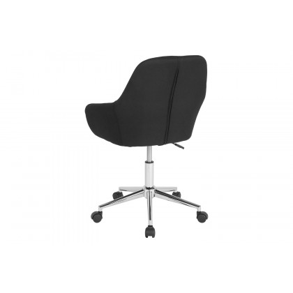 BLNK Cortana Fabric Home and Office Mid-Back Chair - Black