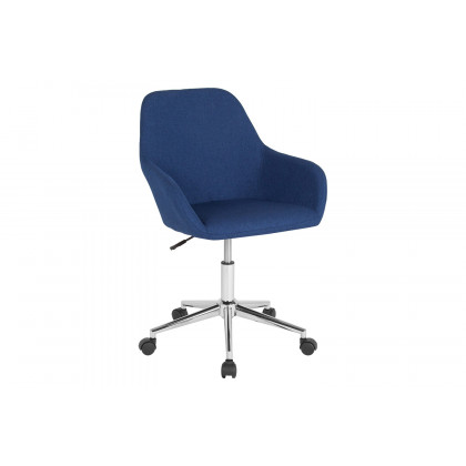 BLNK Cortana Fabric Home and Office Mid-Back Chair - Blue