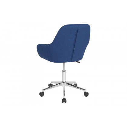 BLNK Cortana Fabric Home and Office Mid-Back Chair - Blue