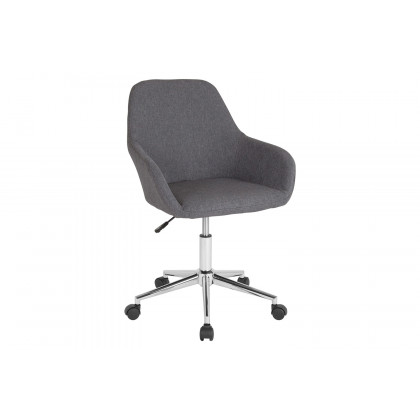 BLNK Cortana Fabric Home and Office Mid-Back Chair - Dark Gray