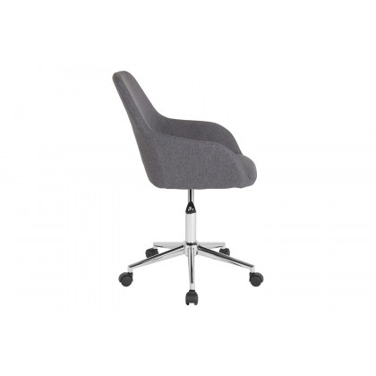 BLNK Cortana Fabric Home and Office Mid-Back Chair - Dark Gray