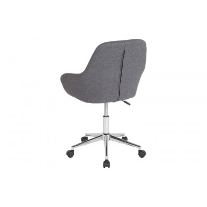 BLNK Cortana Fabric Home and Office Mid-Back Chair - Dark Gray