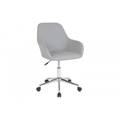 BLNK Cortana Fabric Home and Office Mid-Back Chair - Light Gray