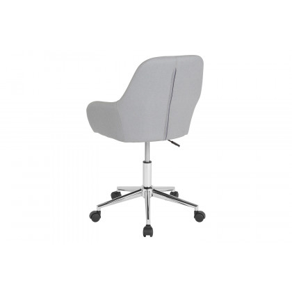 BLNK Cortana Fabric Home and Office Mid-Back Chair - Light Gray