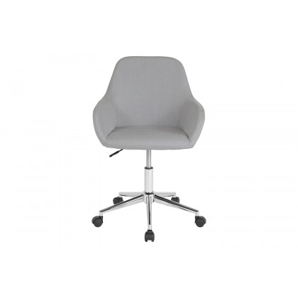 BLNK Cortana Fabric Home and Office Mid-Back Chair - Light Gray