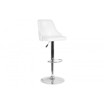 BLNK Trieste LeatherSoft Adjustable Height Bar Stool - White