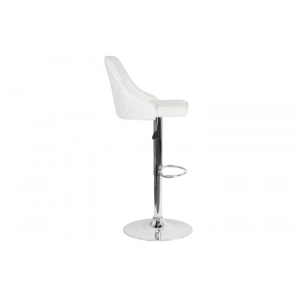 BLNK Trieste LeatherSoft Adjustable Height Bar Stool - White