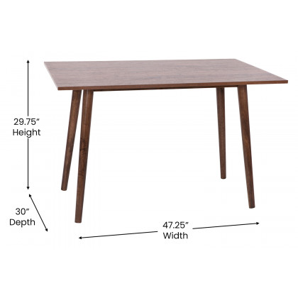 BLNK - Hatfield Wood Mid-Century Modern Dining Table