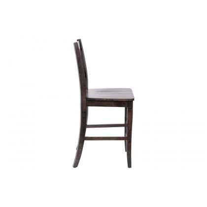 BLNK Gwendolyn Commercial Solid Wood Modern Farmhouse Counter Height Bar Stool Set of 2 - Gray Wash Walnut