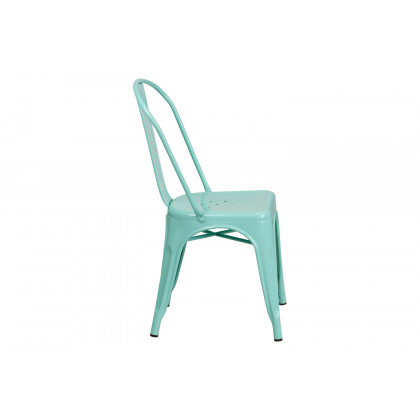 BLNK Tenley Commercial Metal Indoor-Outdoor Stackable Chair - Mint Green