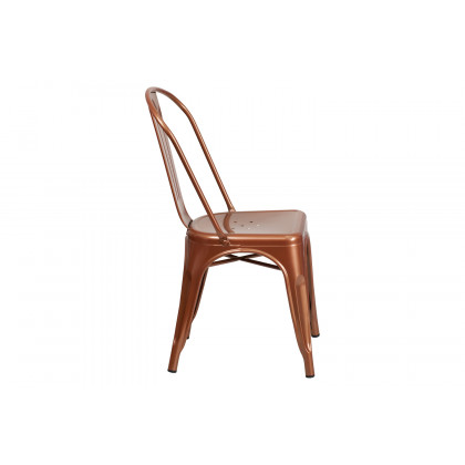 BLNK Tenley Commercial Metal Indoor-Outdoor Stackable Chair - Copper