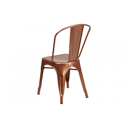 BLNK Tenley Commercial Metal Indoor-Outdoor Stackable Chair - Copper