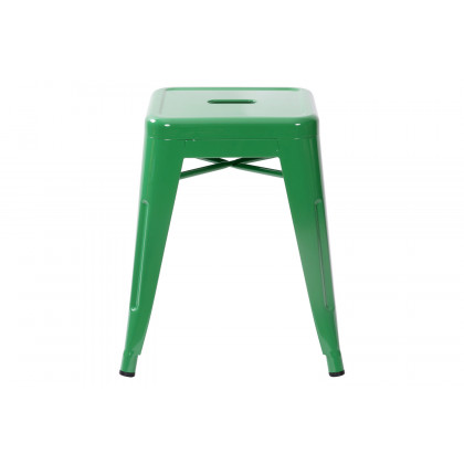 BLNK Kai Commercial Indoor Metal Backless Stackable Table Height Dining Stool Set of 4 - Green