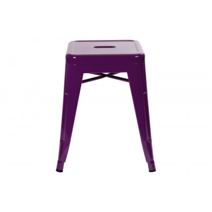 BLNK Kai Commercial Indoor Metal Backless Stackable Table Height Dining Stool Set of 4 - Purple