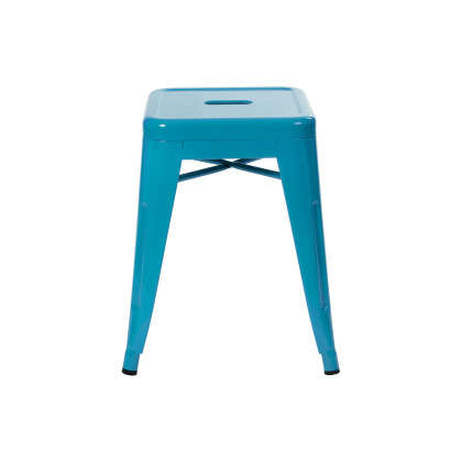 BLNK Kai Commercial Indoor Metal Backless Stackable Table Height Dining Stool Set of 4 - Teal