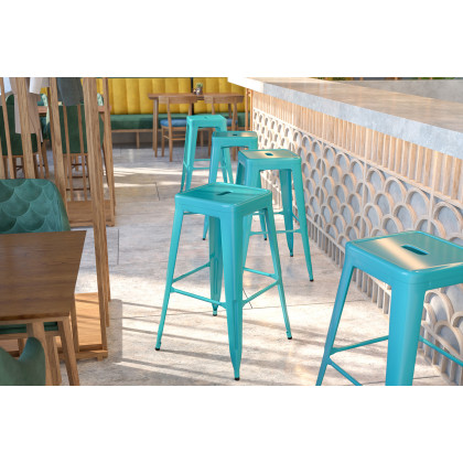 BLNK - Kai Commercial Backless Indoor-Outdoor Bar Stool