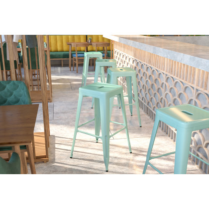 BLNK - Kai Commercial Backless Indoor-Outdoor Bar Stool