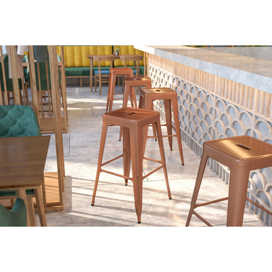 BLNK - Kai Commercial Backless Indoor-Outdoor Bar Stool
