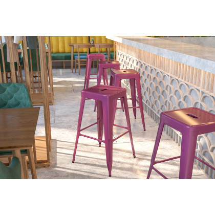 BLNK - Kai Commercial Backless Indoor-Outdoor Bar Stool