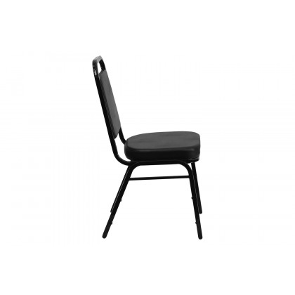 BLNK HERCULES Series Vinyl Trapezoidal Back Stacking Banquet Chair - Black, 36"H