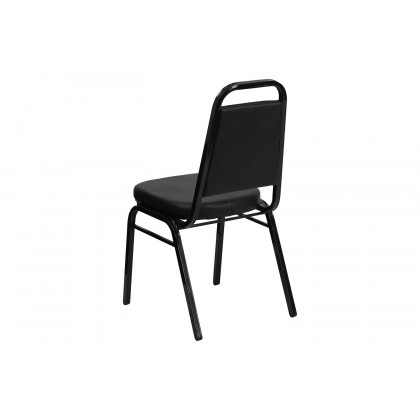 BLNK HERCULES Series Vinyl Trapezoidal Back Stacking Banquet Chair - Black, 36"H