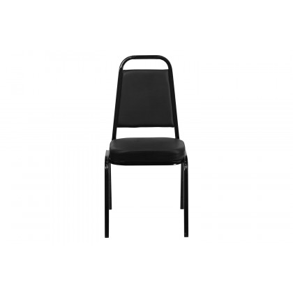 BLNK HERCULES Series Vinyl Trapezoidal Back Stacking Banquet Chair - Black, 36"H