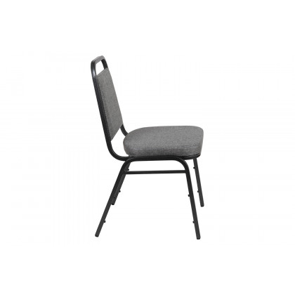 BLNK HERCULES Series Fabric Trapezoidal Back Stacking Banquet Chair - Gray