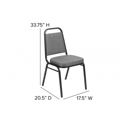 BLNK HERCULES Series Fabric Trapezoidal Back Stacking Banquet Chair - Gray