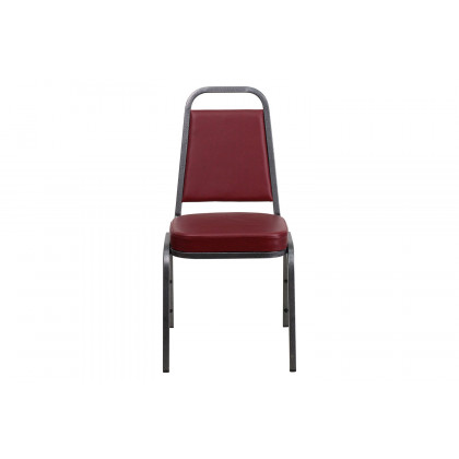 BLNK HERCULES Series Vinyl Trapezoidal Back Stacking Banquet Chair - Burgundy, 36"H