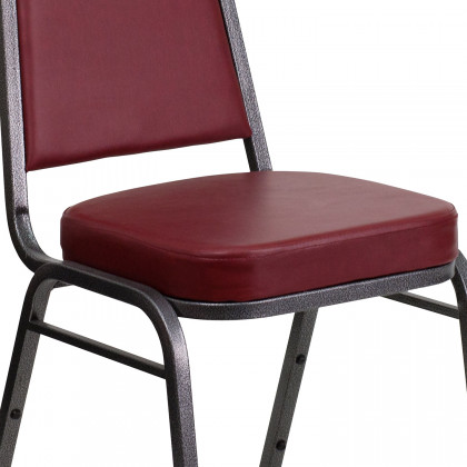 BLNK HERCULES Series Vinyl Trapezoidal Back Stacking Banquet Chair - Burgundy, 36"H