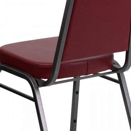 BLNK HERCULES Series Vinyl Trapezoidal Back Stacking Banquet Chair - Burgundy, 36"H