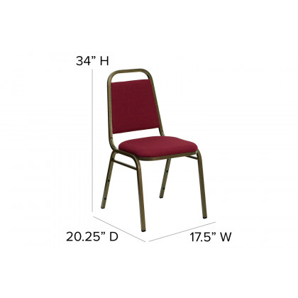 BLNK HERCULES Series Fabric Trapezoidal Back Stacking Banquet Chair - Red