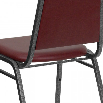 BLNK HERCULES Series Vinyl Trapezoidal Back Stacking Banquet Chair - Burgundy, 34"H