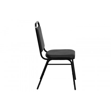 BLNK HERCULES Series Vinyl Trapezoidal Back Stacking Banquet Chair - Black, 34"H