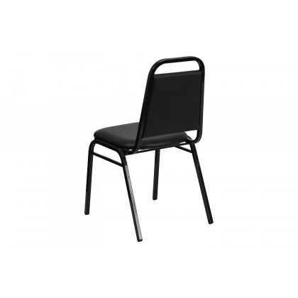 BLNK HERCULES Series Vinyl Trapezoidal Back Stacking Banquet Chair - Black, 34"H