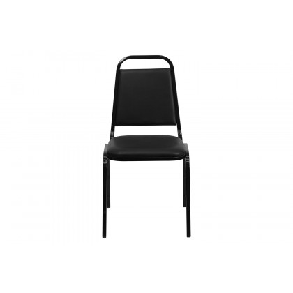 BLNK HERCULES Series Vinyl Trapezoidal Back Stacking Banquet Chair - Black, 34"H