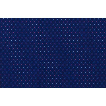 BLNK HERCULES Series Fabric Crown Back Stacking Banquet Chair with Gold Vein Frame - Navy Blue Patterned