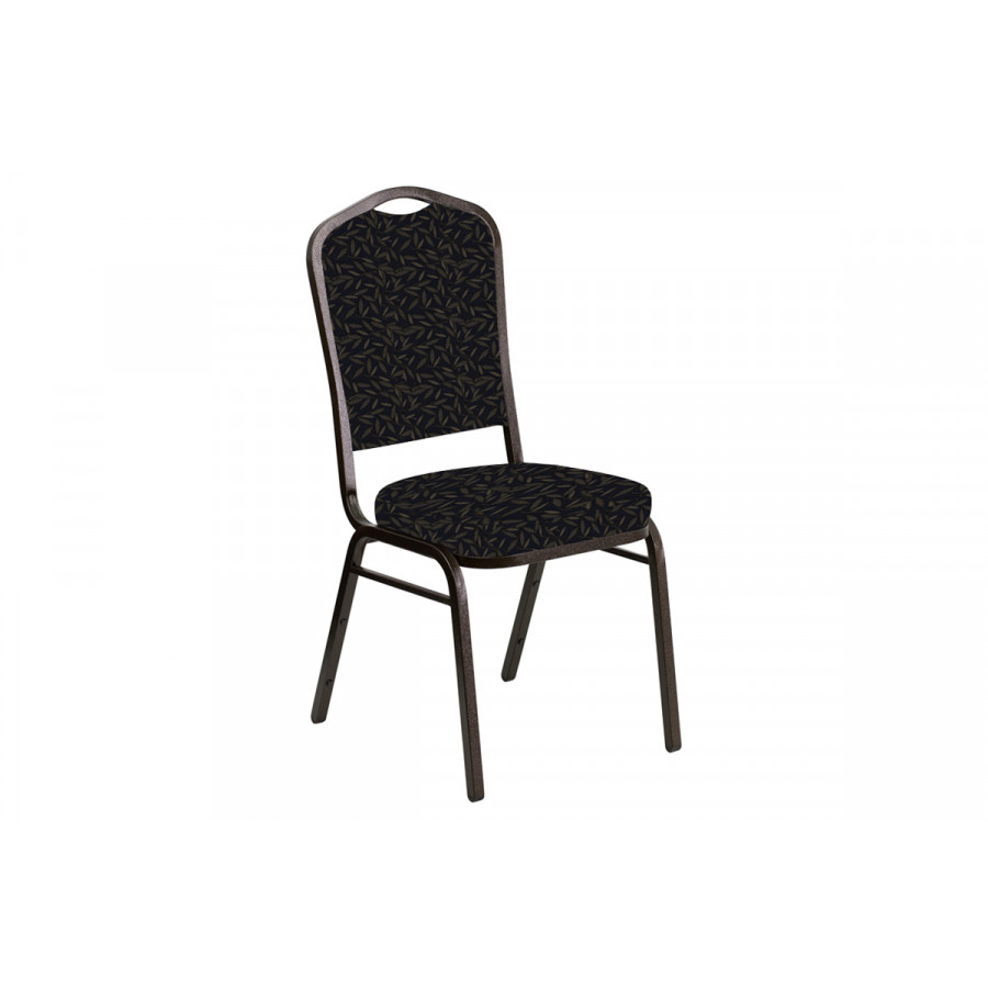 BLNK Crown Back Banquet Chair in Jasmine with Gold Vein Frame - Blissful Blue