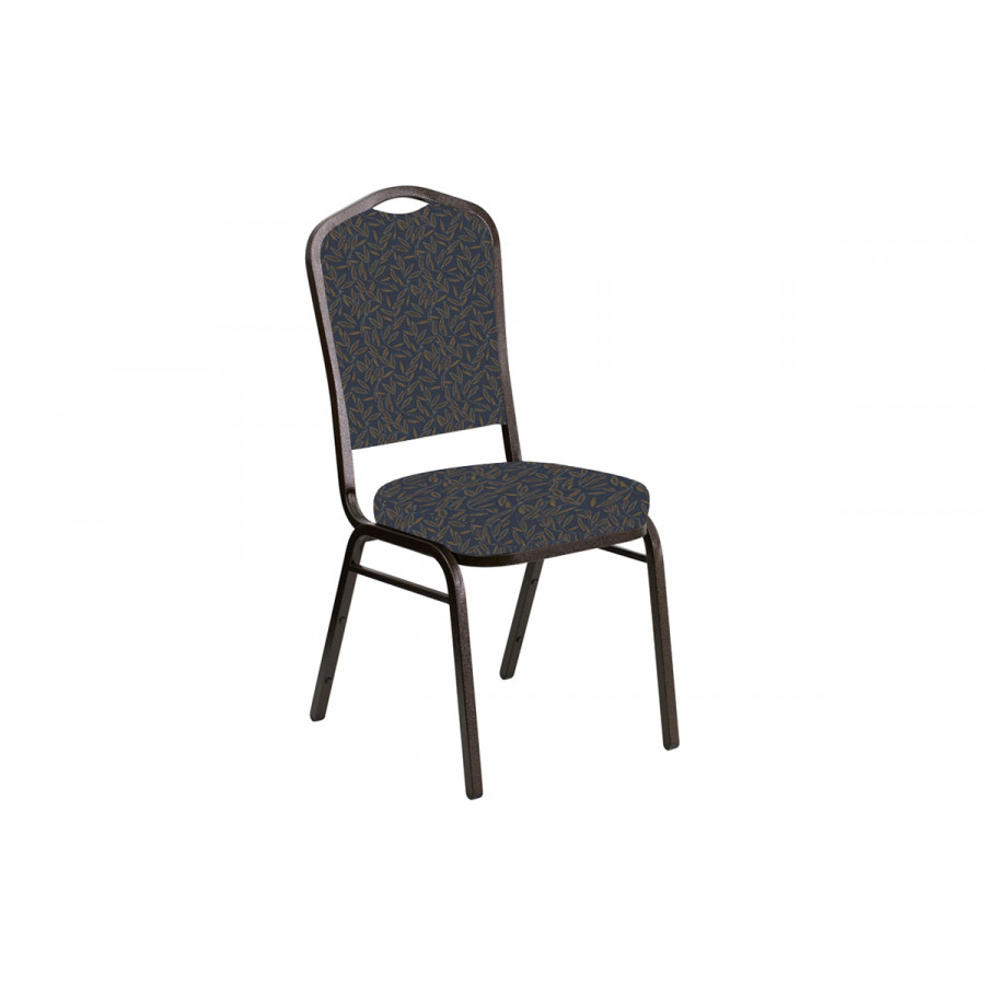 BLNK Crown Back Banquet Chair in Jasmine with Gold Vein Frame - Sky