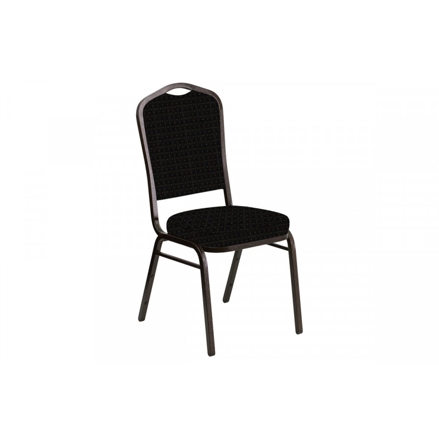 BLNK Crown Back Banquet Chair in Jewel with Gold Vein Frame - Onyx