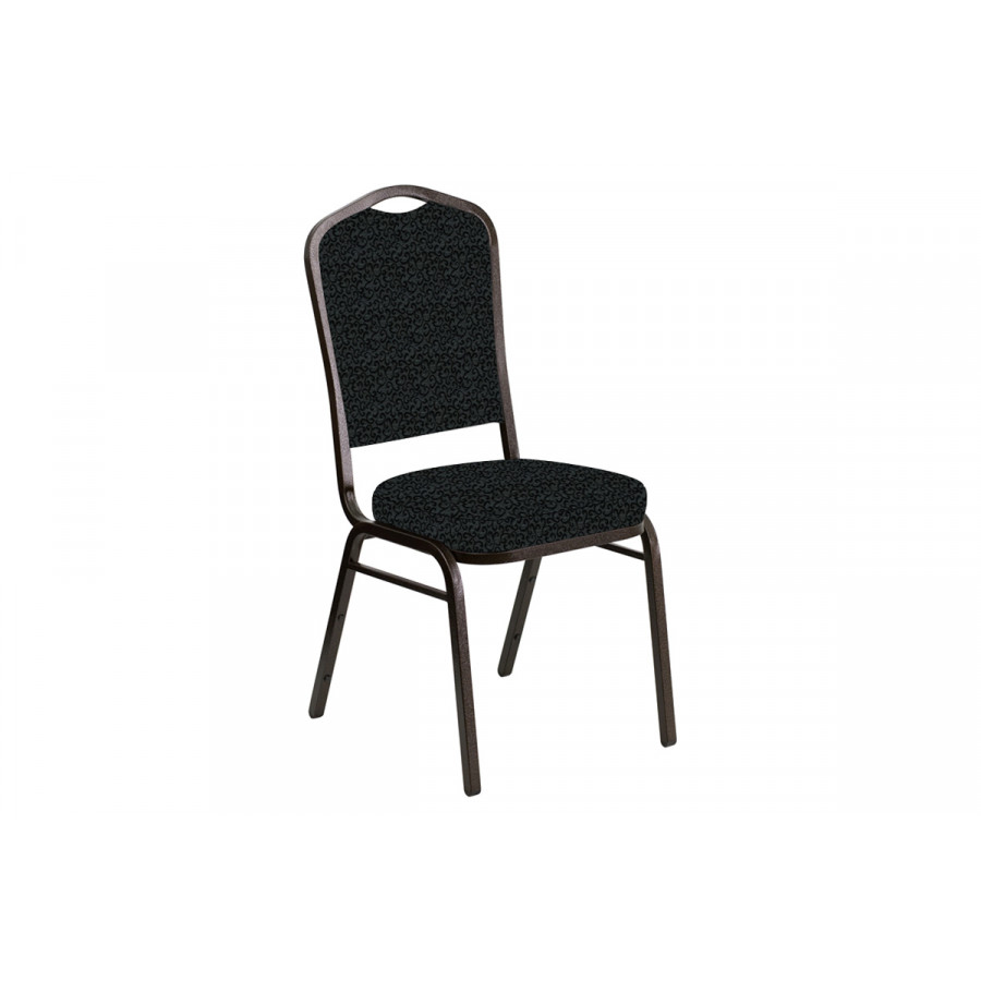 BLNK Crown Back Banquet Chair in Lancaster with Gold Vein Frame - Pewter